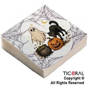 HALLOWEEN SERVILLETA PREMIUM CRIATURAS DE TERROR X 20 UNIDADES
